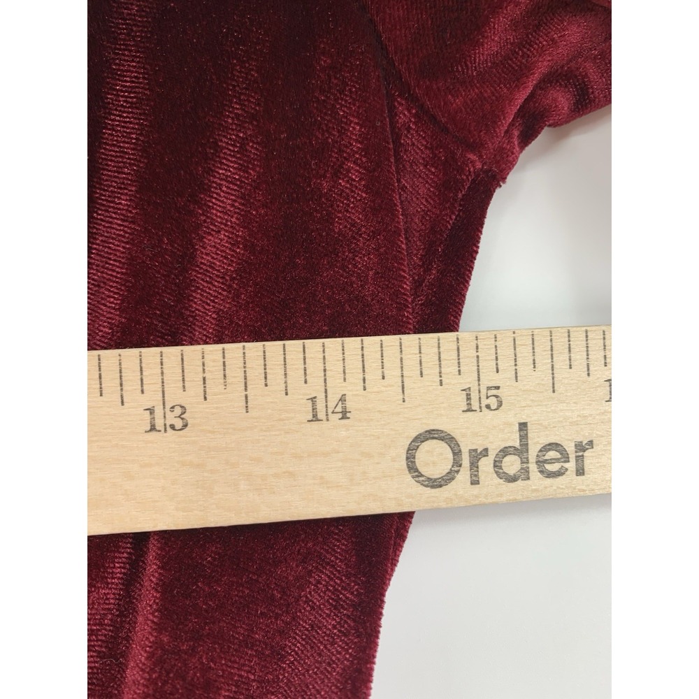 Baltic Born Dress Women Small Red Garnet Velvet Velour Maxi Romantic Evening NEW - Picture 8 of 10